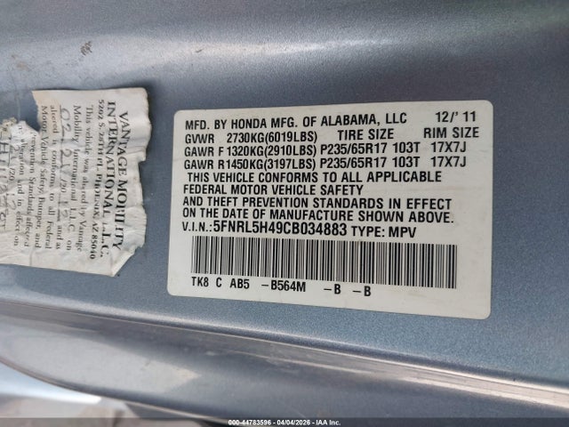 Honda Odyssey Ex