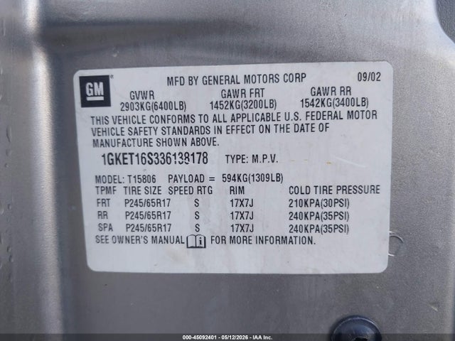 GMC Envoy XL Sle