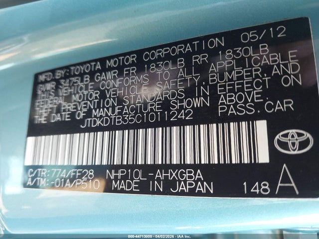 Toyota Prius c Three