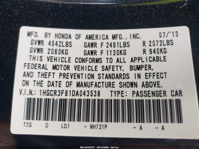 Honda Accord Ex-l V-6