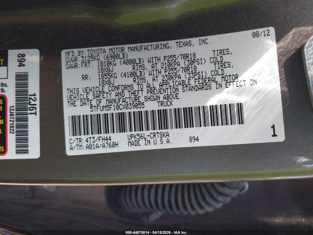 Toyota Tundra Grade 4.6l V8