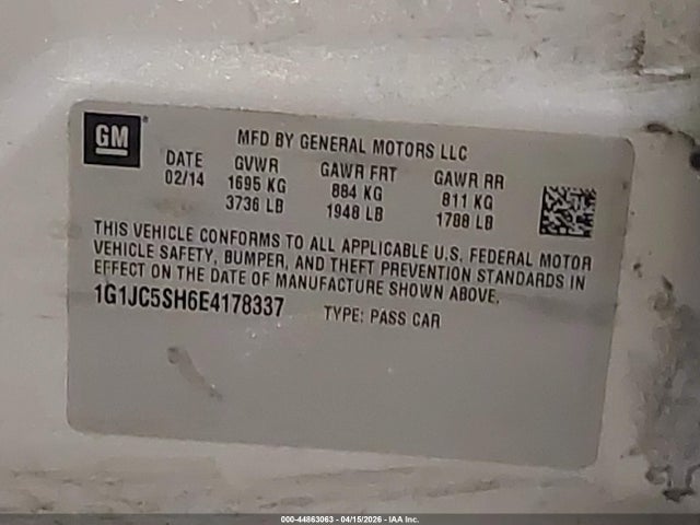 Chevrolet Sonic Lt Auto