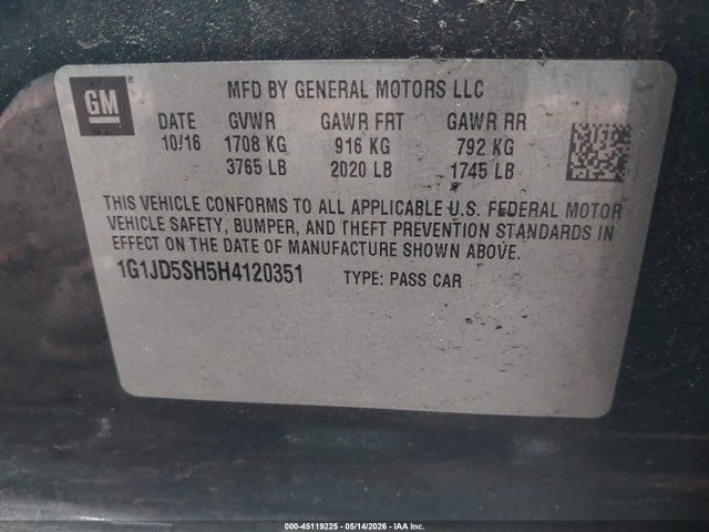Chevrolet Sonic Lt Auto