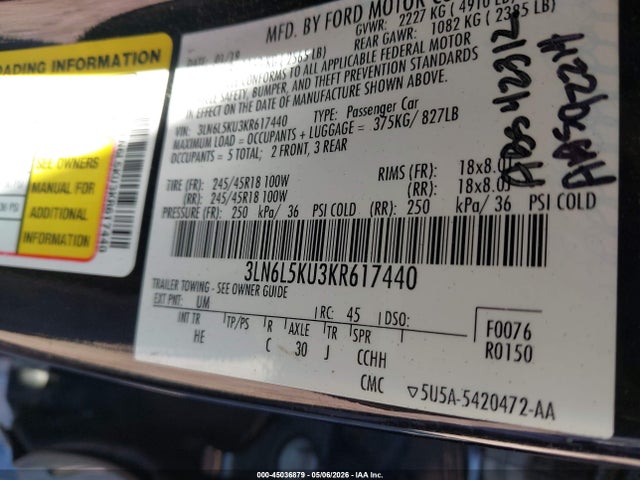 Lincoln MKZ Hybrid Standard