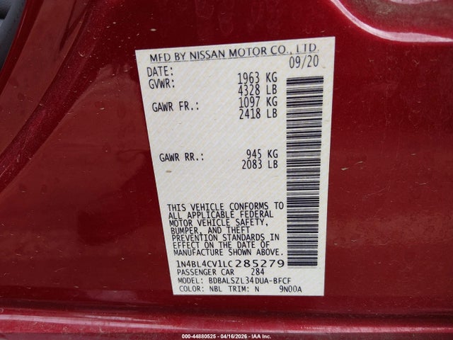 Nissan Altima Sr Fwd