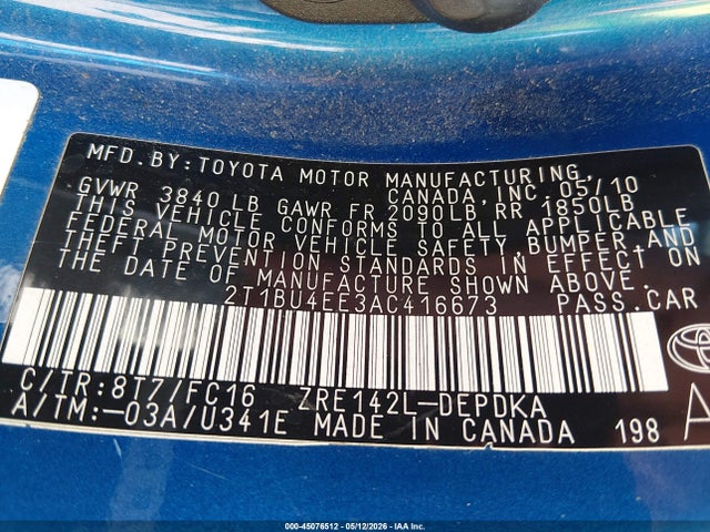 Toyota Corolla Le