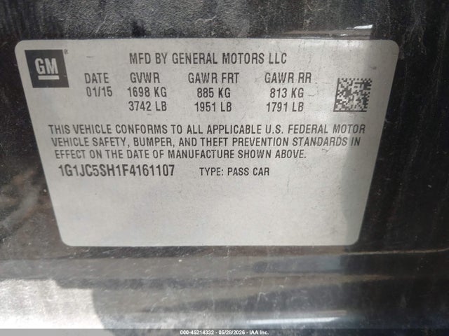 Chevrolet Sonic Lt Auto