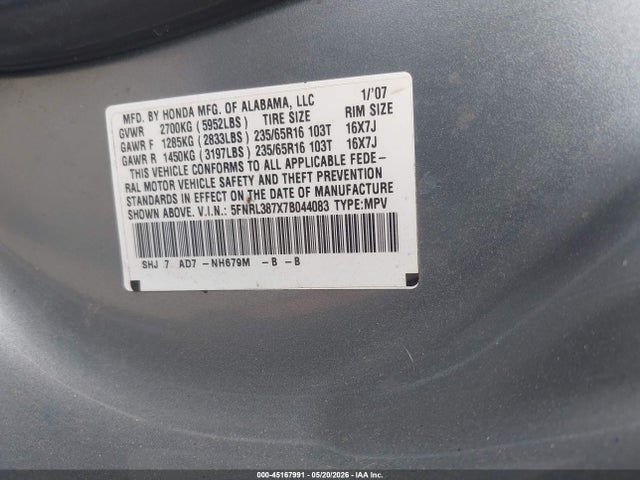 Honda Odyssey Ex-l