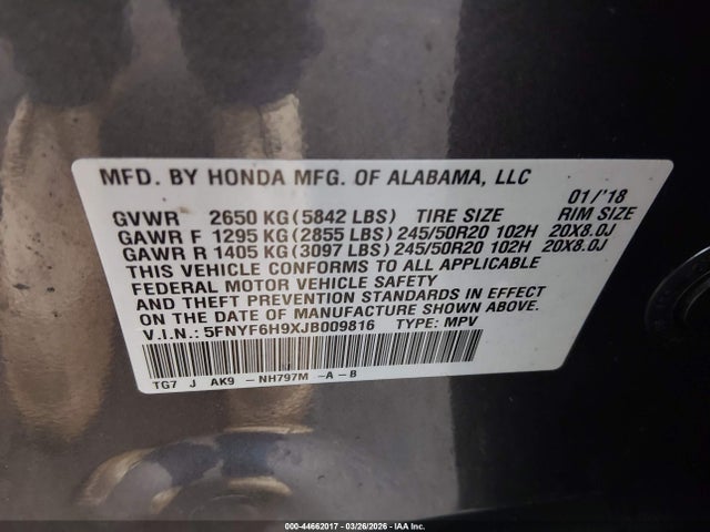 Honda Pilot Touring