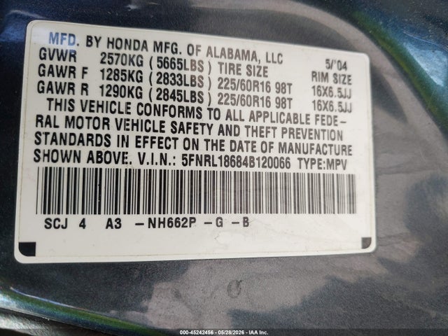 Honda Odyssey Ex
