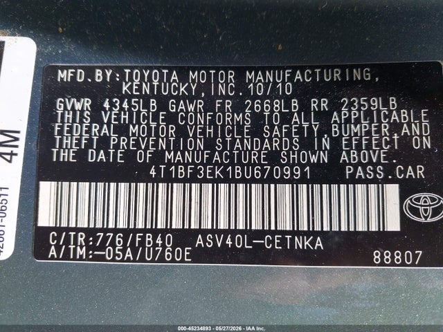 Toyota Camry Le