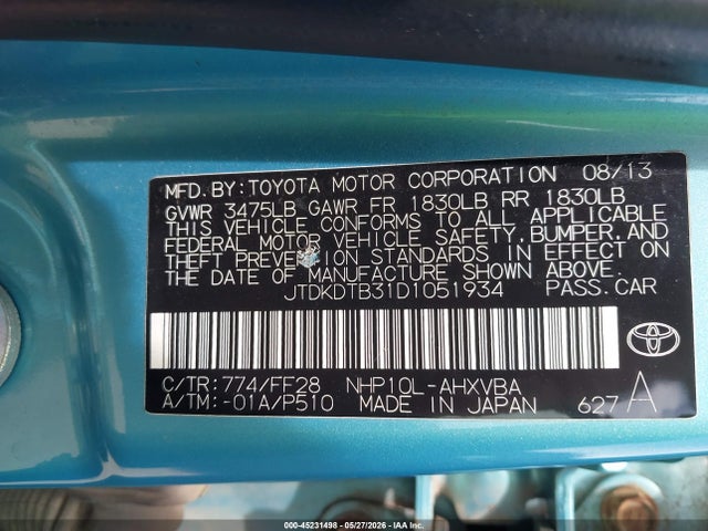 Toyota Prius c Two