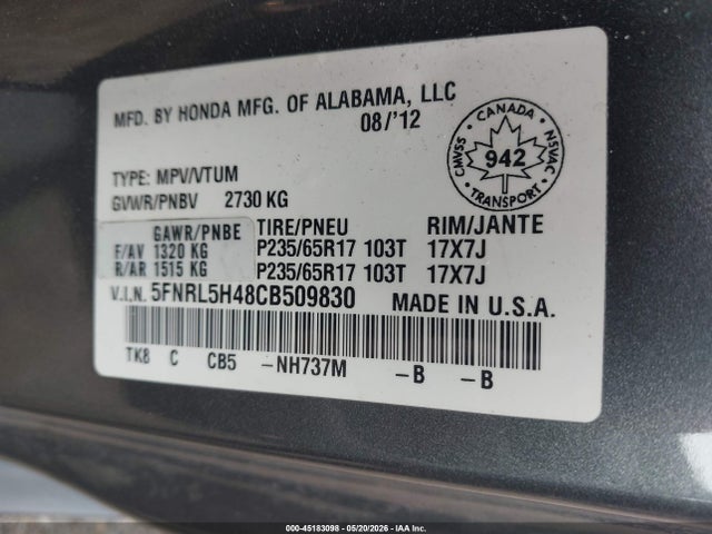 Honda Odyssey Ex