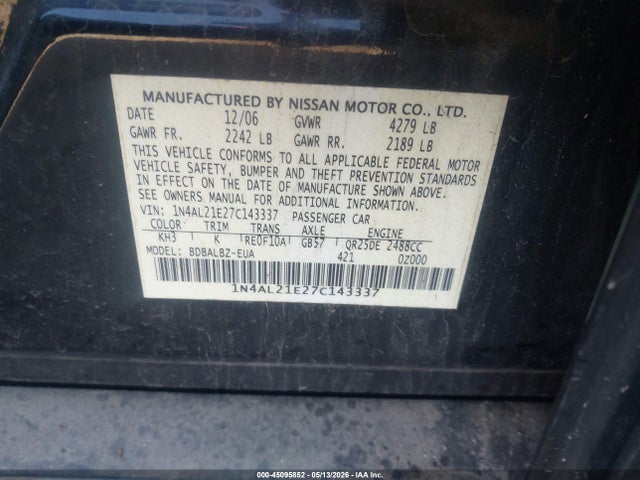 Nissan Altima 2.5 S