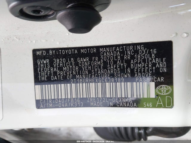 Toyota Corolla Le Plus
