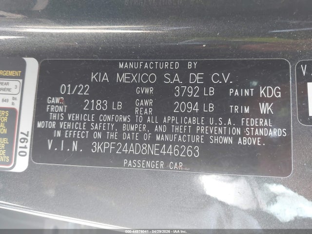 Kia Forte Lxs