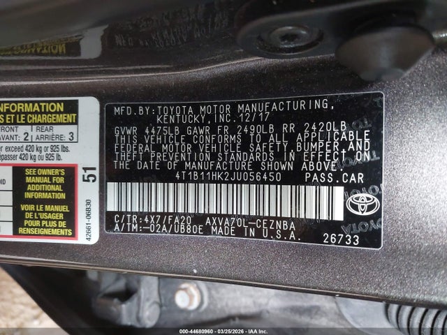 Toyota Camry Le