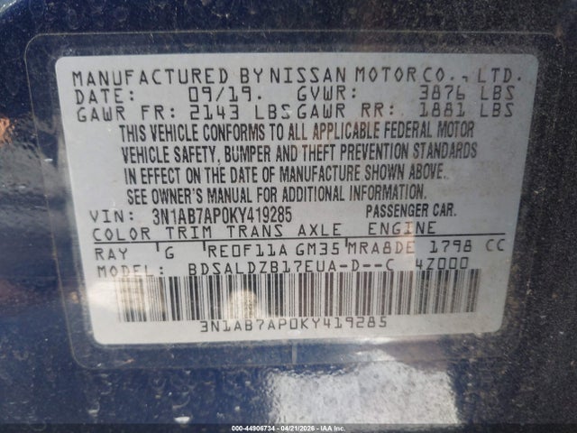 Nissan Sentra Sv