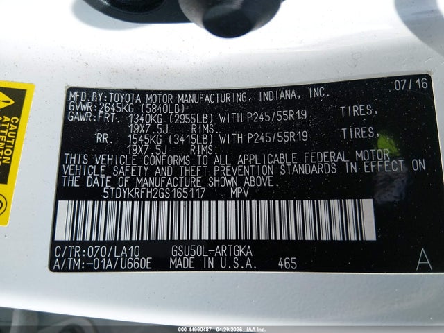 Toyota Highlander Limited Platinum V6