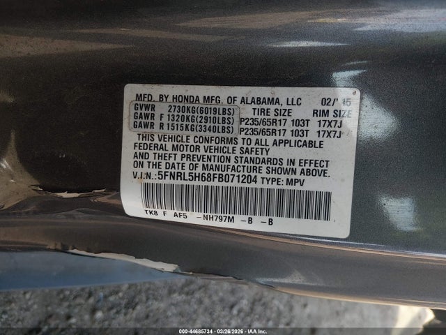 Honda Odyssey Ex-l