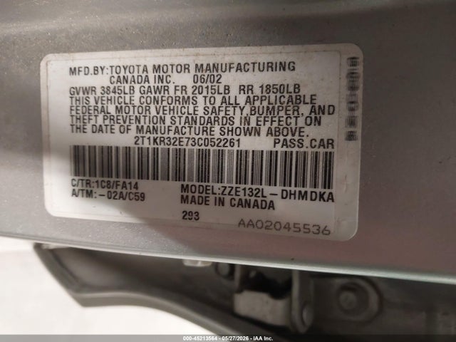 Toyota Matrix Standard