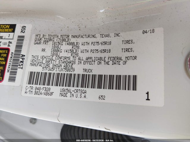 Toyota Tundra Sr5 5.7l V8