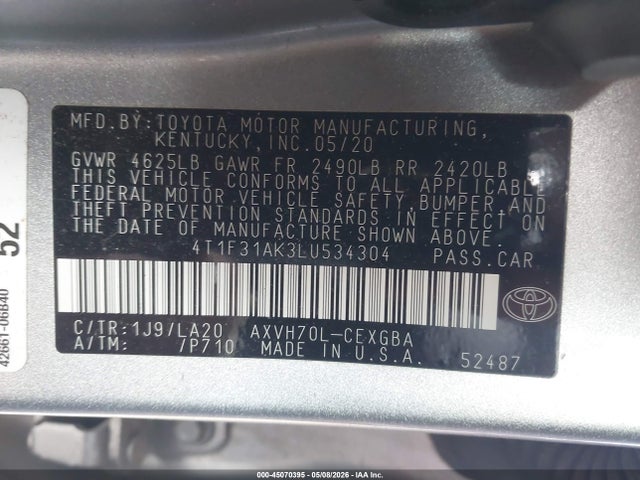 Toyota Camry Xle Hybrid