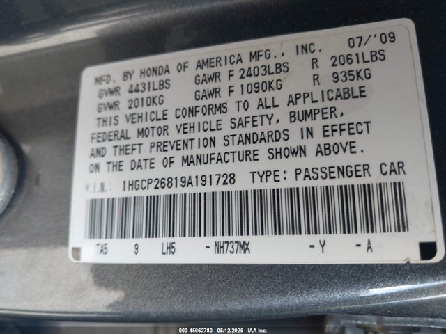 Honda Accord 2.4 Ex-l