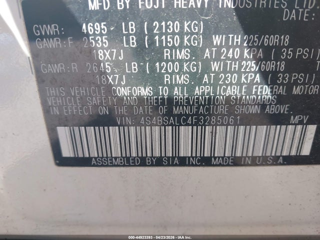 Subaru Outback 2.5i Limited