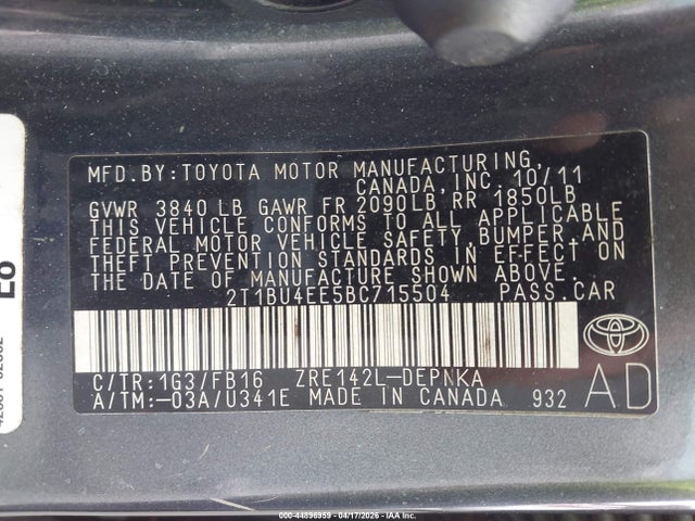 Toyota Corolla Le