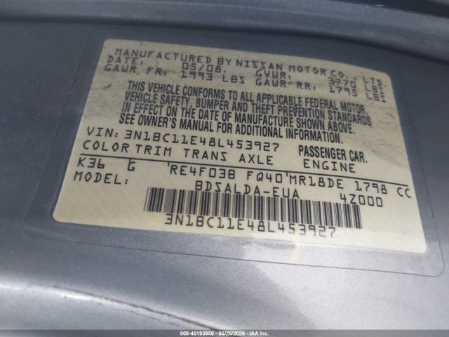 Nissan Versa 1.8s