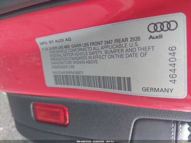 Audi A4 Premium Plus 45 Tfsi S Line Quattro S Tronic