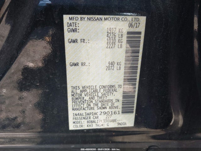 Nissan Altima 2.5 Sv