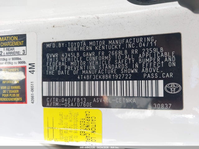 Toyota Camry Le
