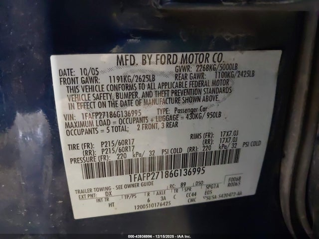 Ford Five Hundred Sel
