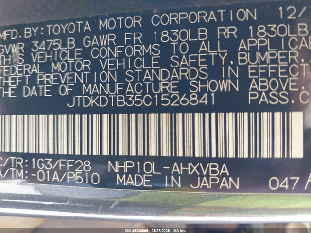 Toyota Prius c Two