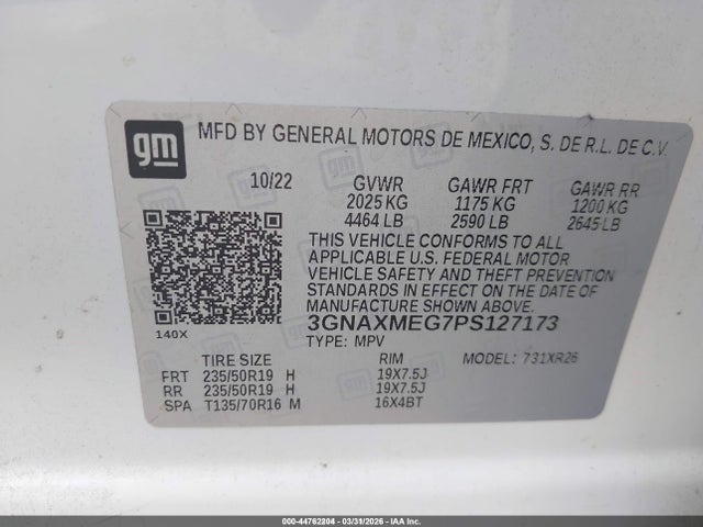 Chevrolet Equinox Fwd Rs