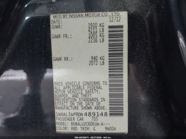 Nissan Altima 2.5 Sv