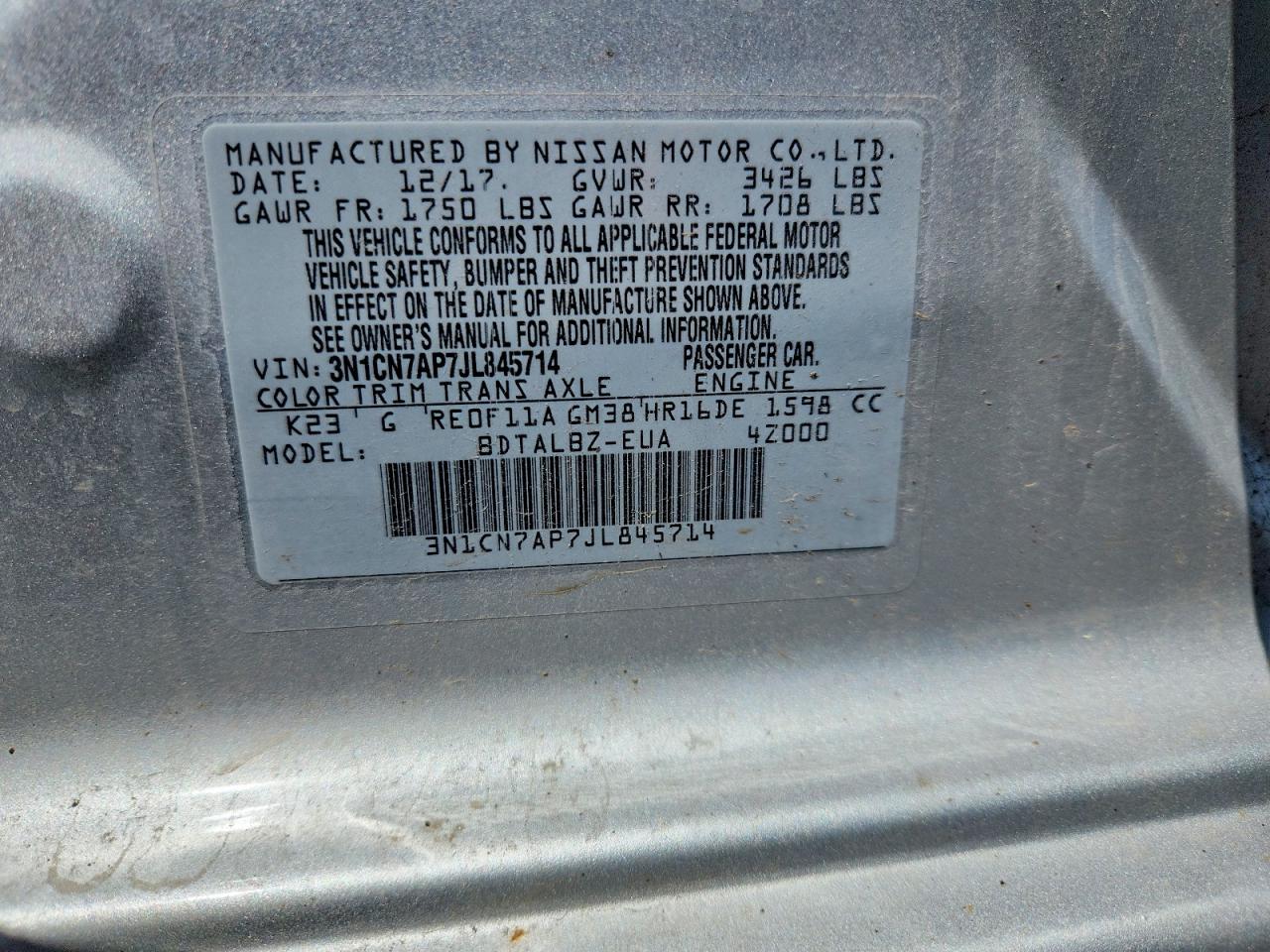 Nissan Versa Sv