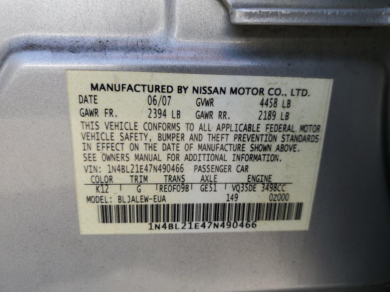 Nissan Altima 3.5se