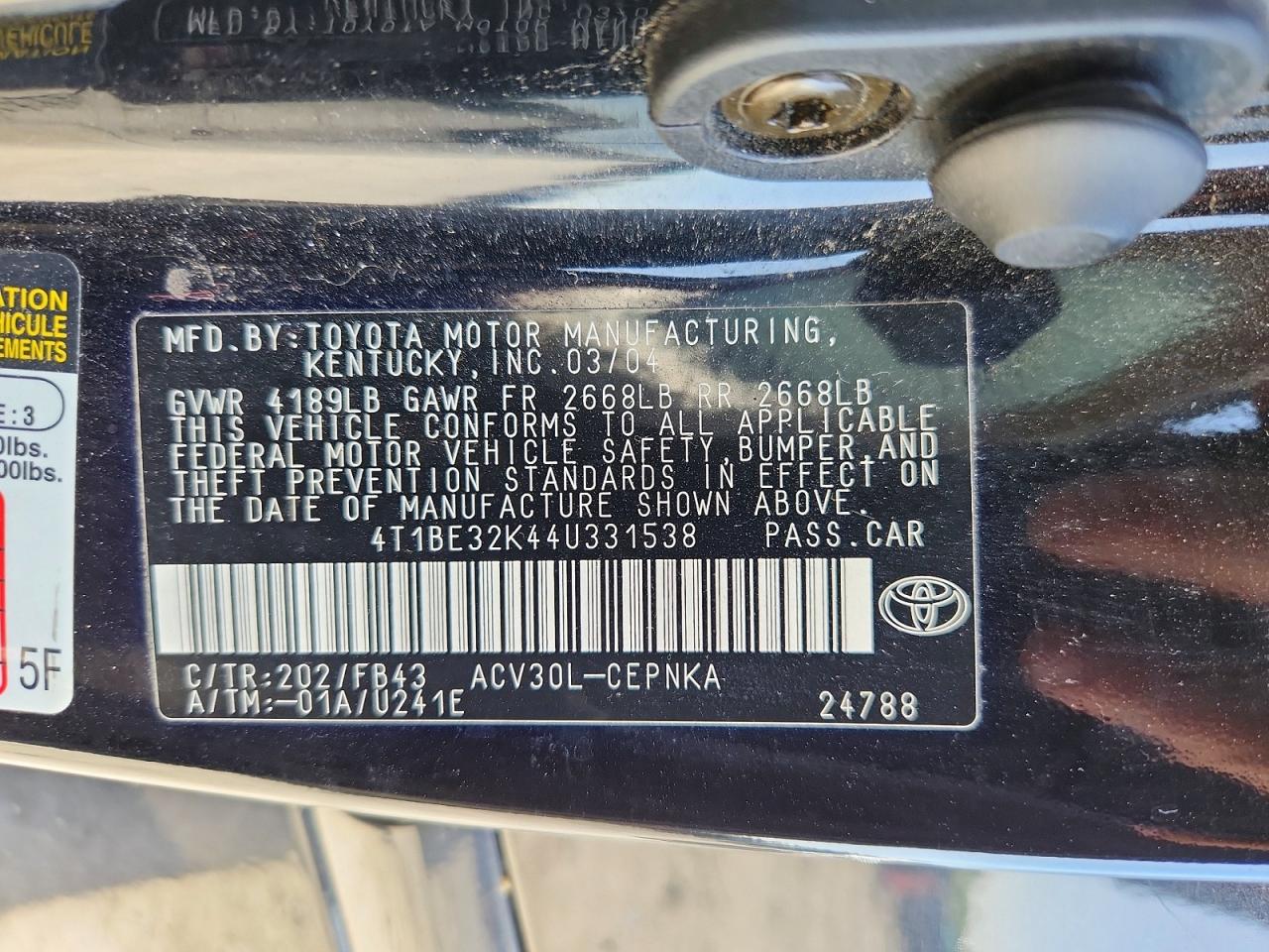 Toyota Camry Le