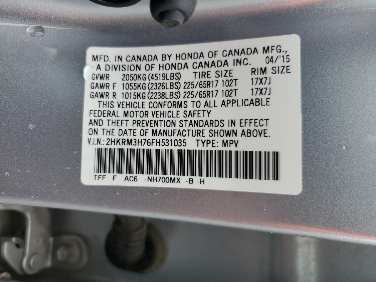 Honda Crv Exl