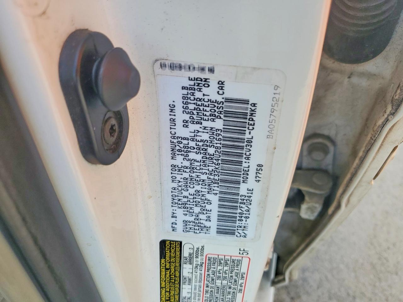 Toyota Camry Le