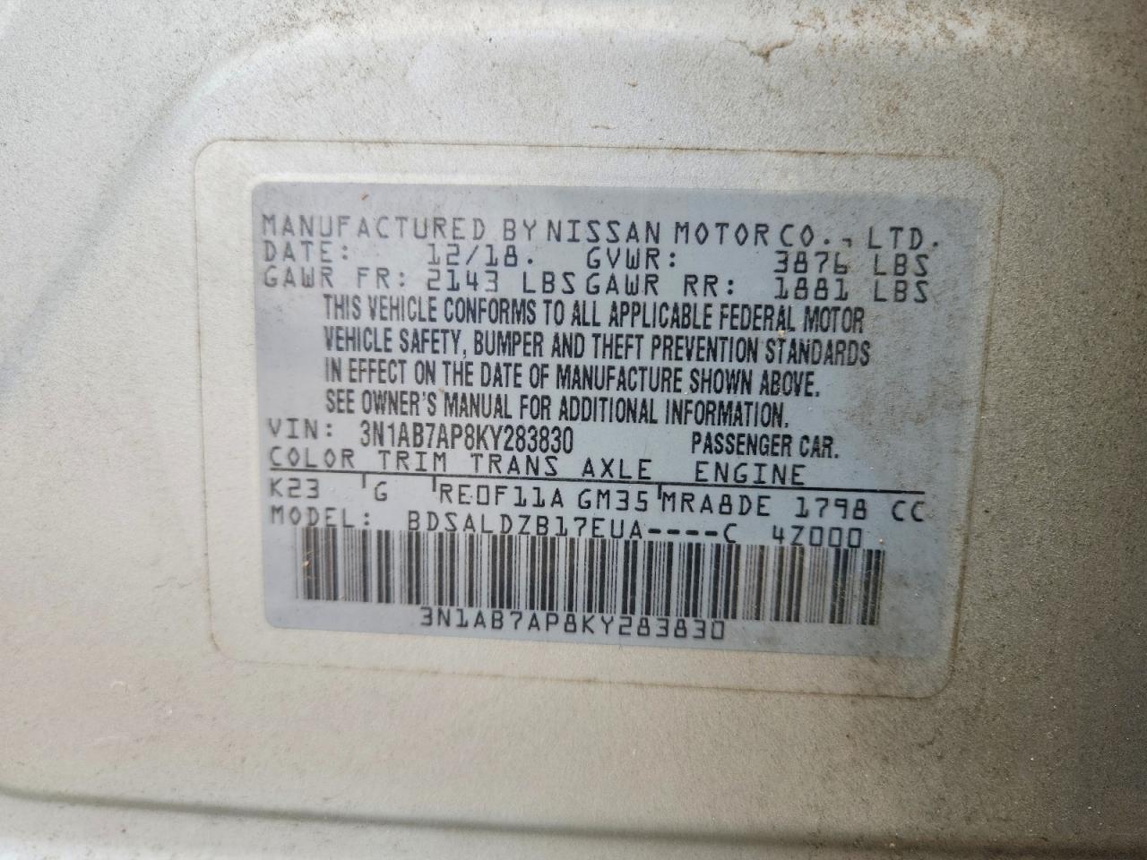 Nissan Sentra Sv
