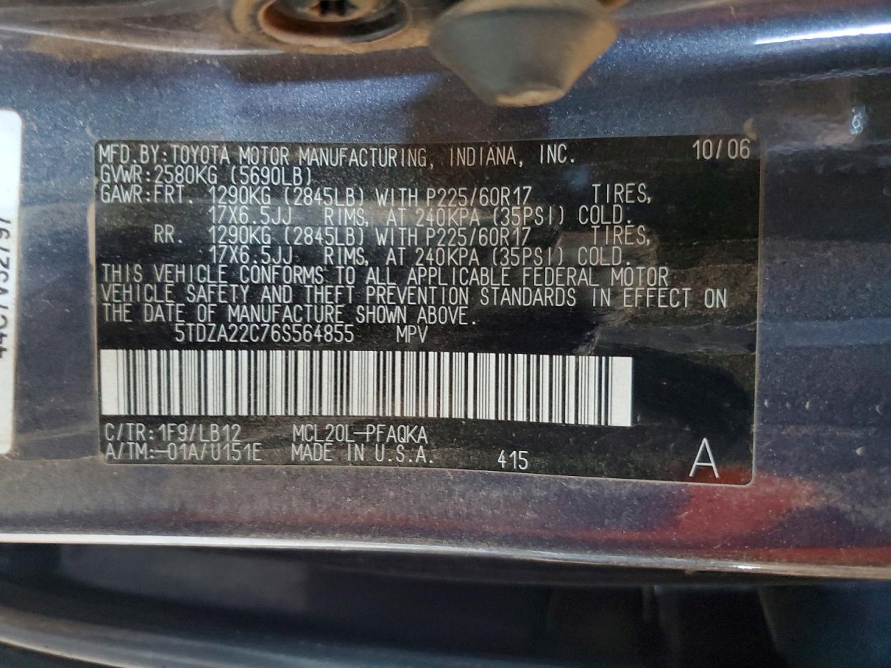 Toyota Sienna Xle Limited 7 Passenger