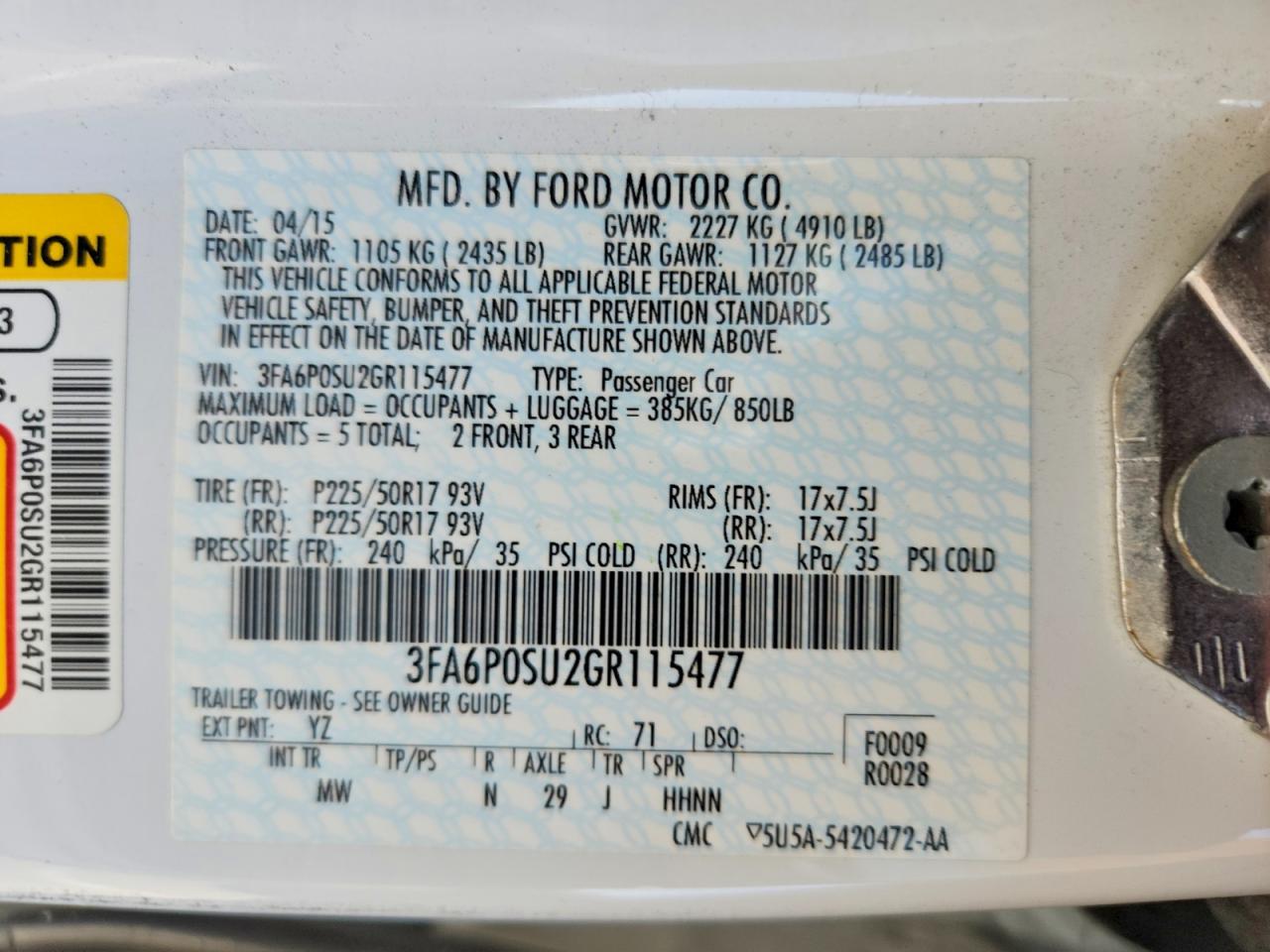 Ford Fusion Titanium Phev