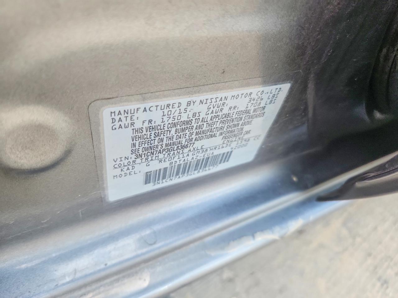 Nissan Versa 1.6 S Plus