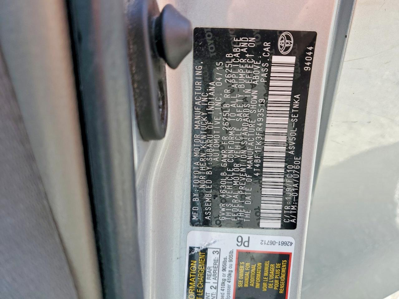 Toyota Camry Le