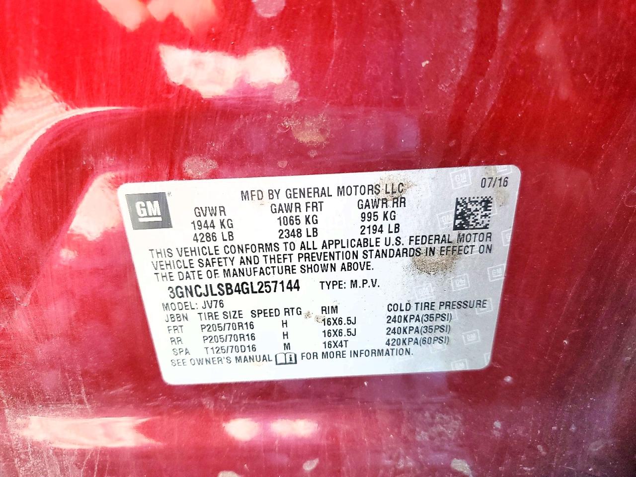 Chevrolet Trax 1lt