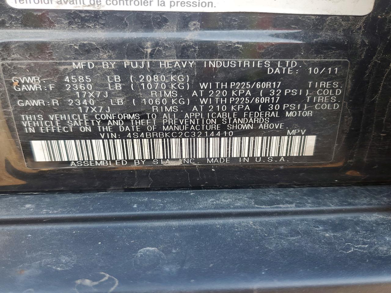 Subaru Outback 2.5i Limited